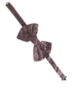 Dolce & Gabbana Men Maroon 100% Silk Adjustable Neck Papillon Bow Tie