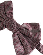 Dolce & Gabbana Men Maroon 100% Silk Adjustable Neck Papillon Bow Tie