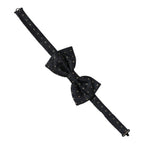 Dolce & Gabbana Men Black Polka Dot Silk Adjustable Neck Papillon Bow Tie
