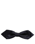 Dolce & Gabbana Men Dark Blue 100% Silk Adjustable Neck Papillon Bow Tie