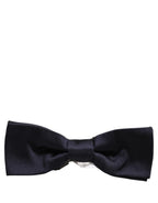 Dolce & Gabbana Men Dark Blue 100% Silk Adjustable Neck Papillon Bow Tie