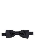 Dolce & Gabbana Men Dark Blue 100% Silk Adjustable Neck Papillon Bow Tie