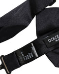 Dolce & Gabbana Men Black 100% Silk Adjustable Neck Papillon Bow Tie