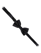 Dolce & Gabbana Men Black 100% Silk Adjustable Neck Papillon Bow Tie
