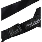 Dolce & Gabbana Men Black 100% Silk Adjustable Neck Papillon Bow Tie
