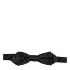 Dolce & Gabbana Men Black 100% Silk Adjustable Neck Papillon Bow Tie