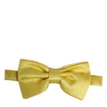 Dolce & Gabbana Men Yellow 100% Silk Adjustable Neck Papillon Bow Tie