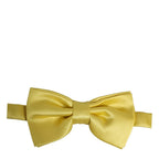 Dolce & Gabbana Men Yellow 100% Silk Adjustable Neck Papillon Bow Tie