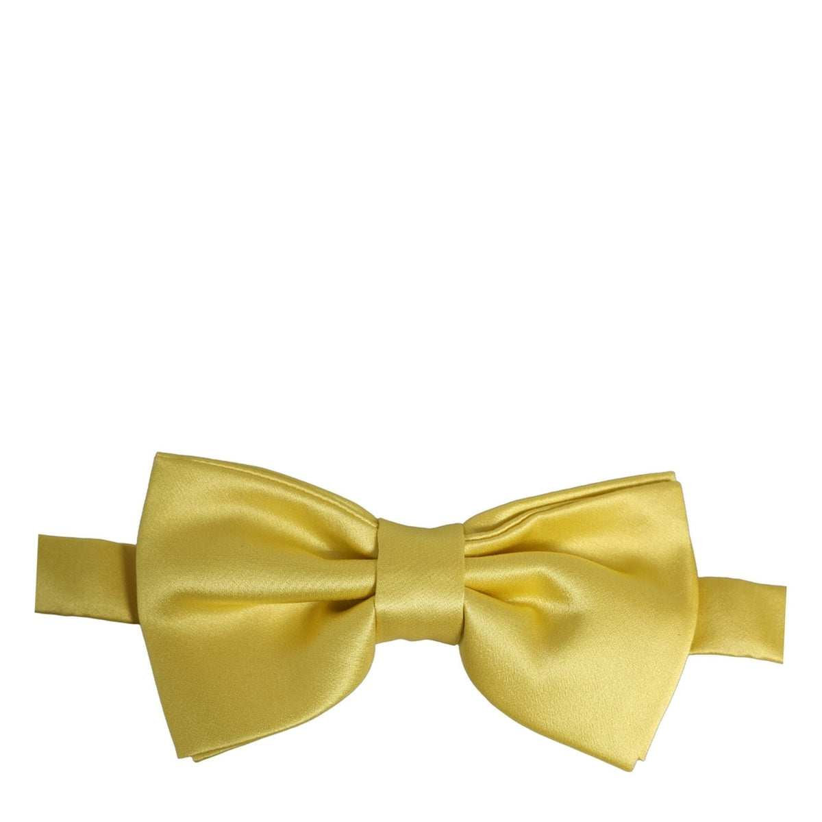 Dolce & Gabbana Men Yellow 100% Silk Adjustable Neck Papillon Bow Tie