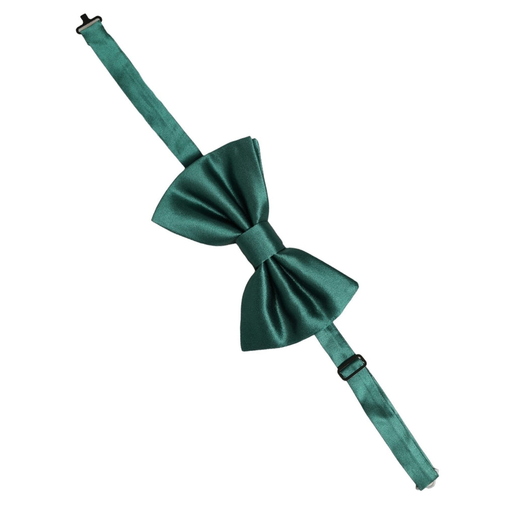 Dolce & Gabbana Men Green 100% Silk Adjustable Neck Papillon Bow Tie