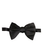 Dolce & Gabbana Men Black 100% Silk Adjustable Neck Papillon Bow Tie