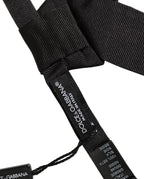 Dolce & Gabbana Men Black 100% SIlk Adjustable Neck Papillon Bow Tie
