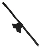 Dolce & Gabbana Men Black 100% SIlk Adjustable Neck Papillon Bow Tie