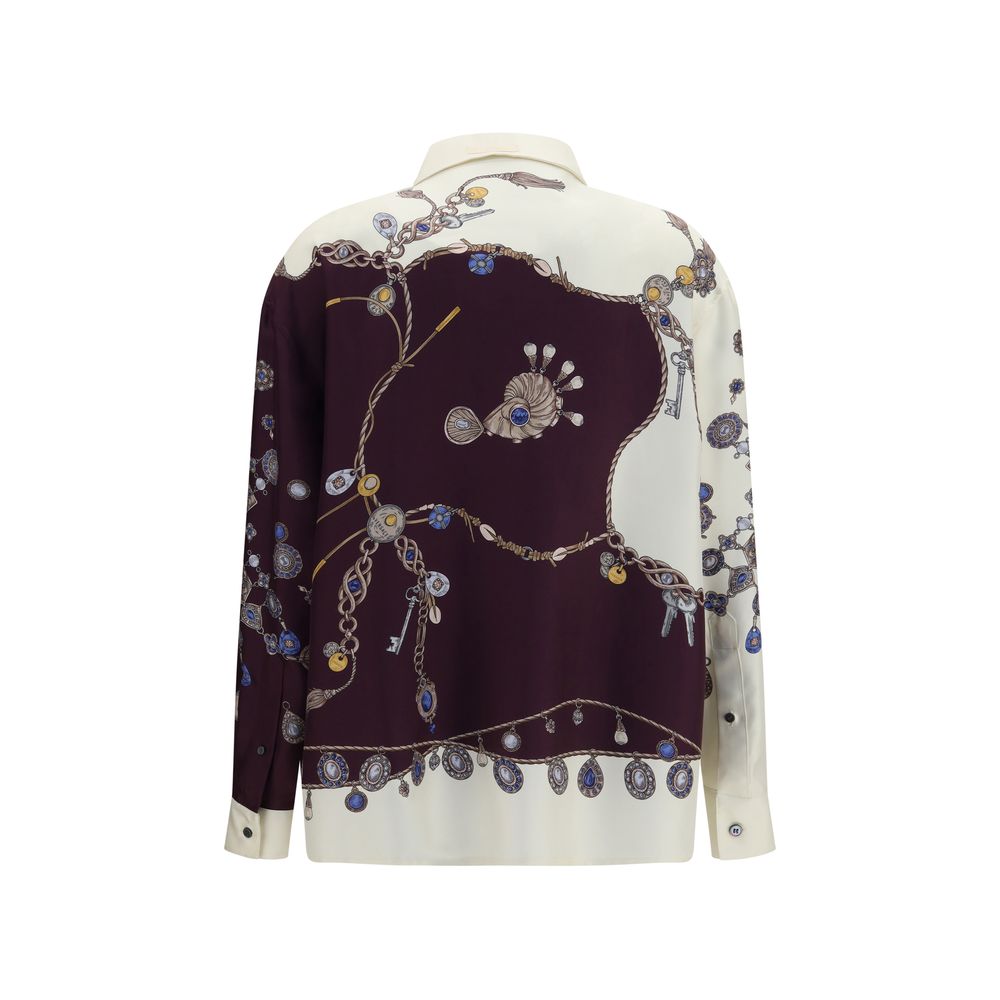 Versace Multicolor Silk Pattern Shirt Versace