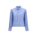Sacai Blue Cotton Pattern Shirt
