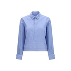 Sacai Blue Cotton Pattern Shirt