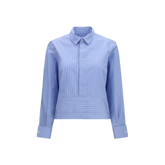 Sacai Blue Cotton Pattern Shirt Sacai