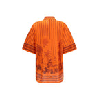 Alemais Orange Cotton Pattern Shirt Alemais