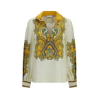 Alemais Beige Linen Pattern Shirt