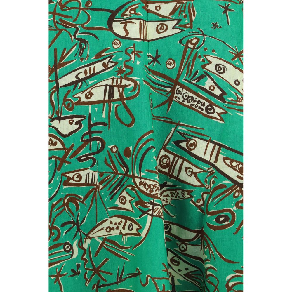 Alemais Bicolor Linen Casual Dress Alemais