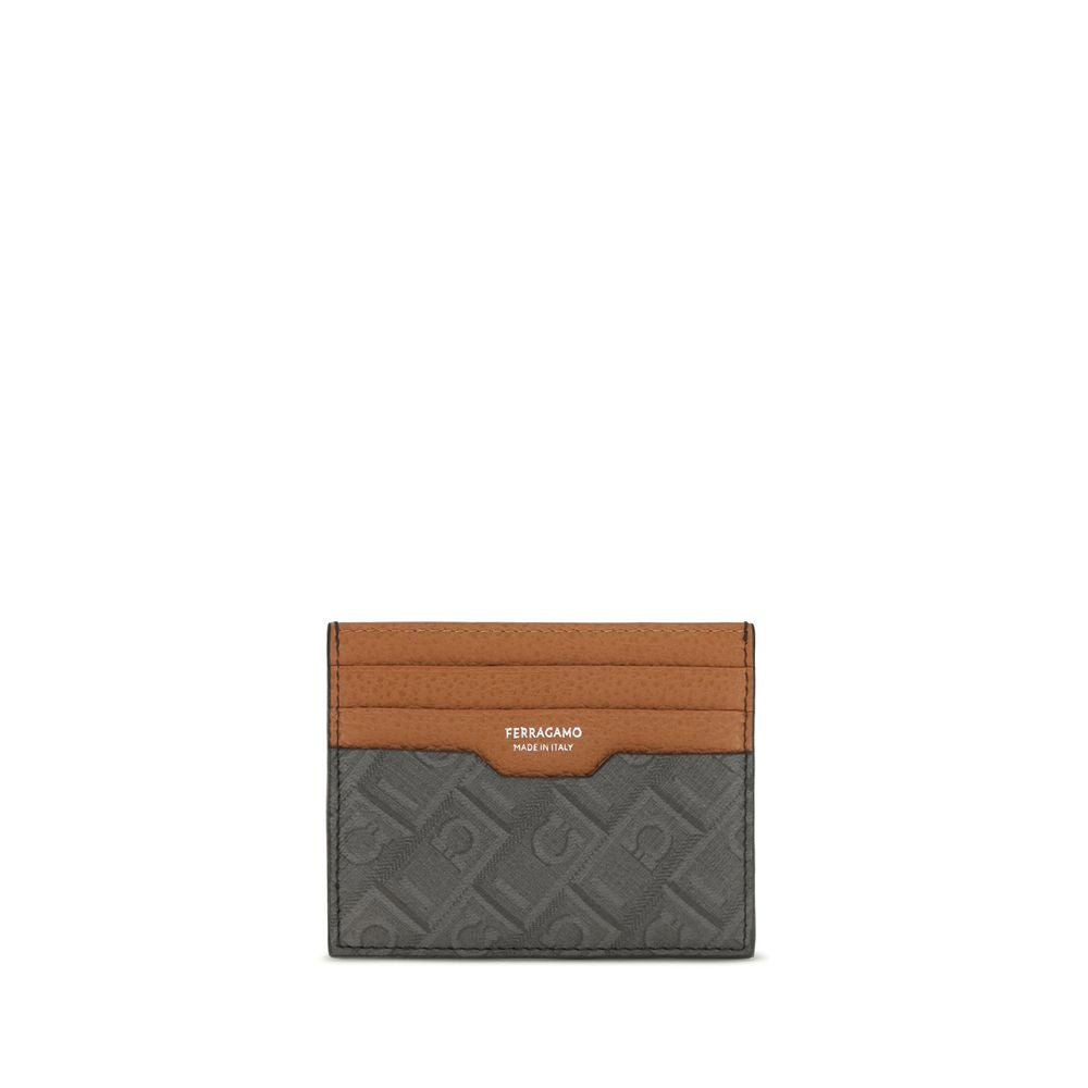 Ferragamo Brown Calf Leather Bos Taurus Wallet Ferragamo
