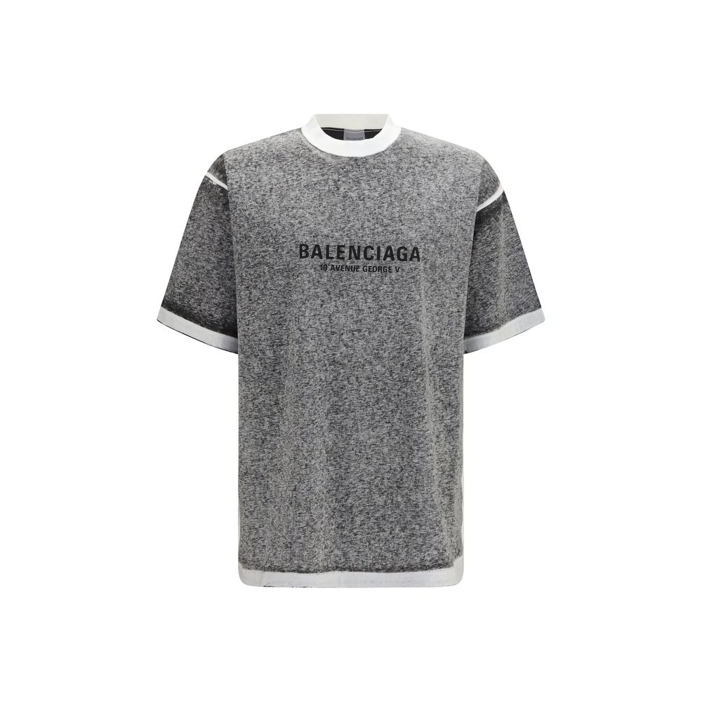 Balenciaga Gray Cotton T-Shirt Balenciaga