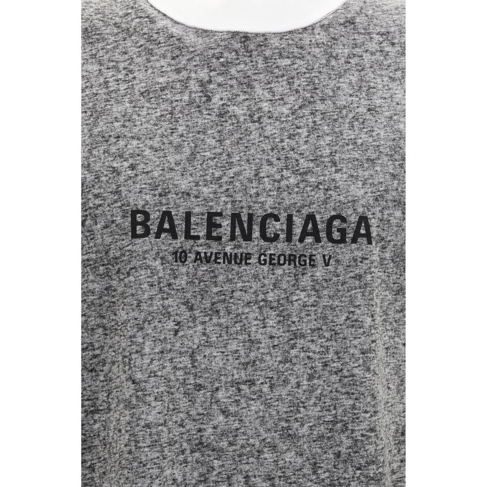 Balenciaga Gray Cotton T-Shirt Balenciaga