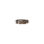 Valentino Garavani Brown Calf Leather Bos Taurus Bracelet Valentino Garavani