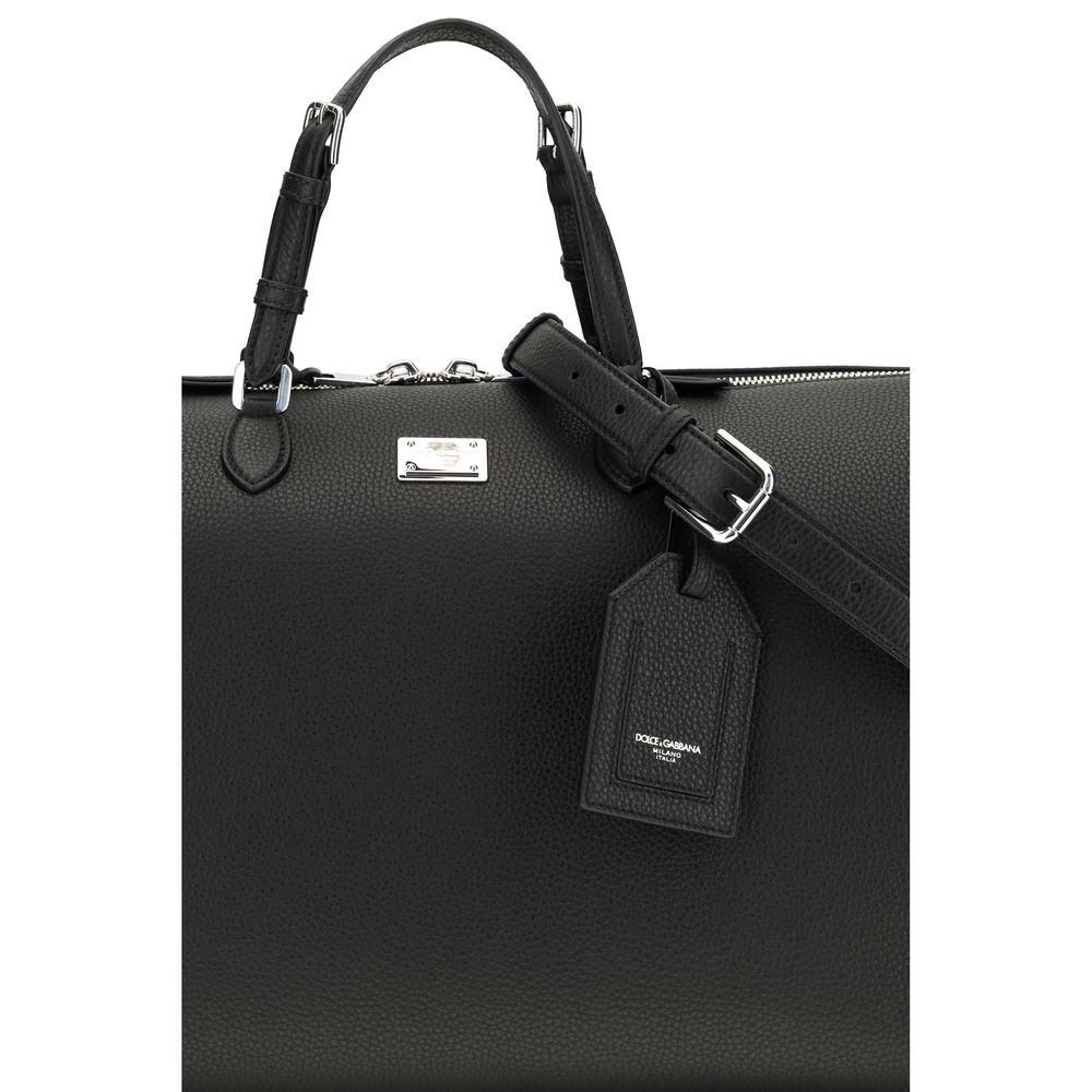 Dolce & Gabbana Black Calf Leather Bos Taurus Briefcase Dolce & Gabbana