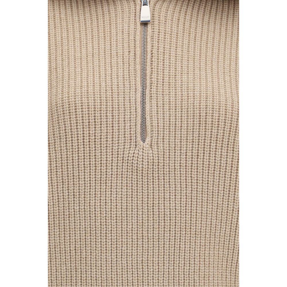Malo Beige Cashmere Polo Shirt Malo