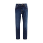 Jacob Cohen Blue Elastane Tapered Jeans Jacob Cohen