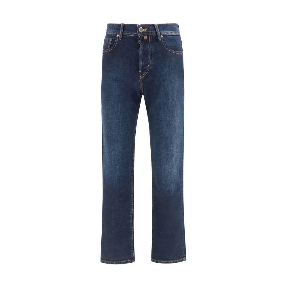 Jacob Cohen Blue Cotton Straight-Leg Jeans Jacob Cohen