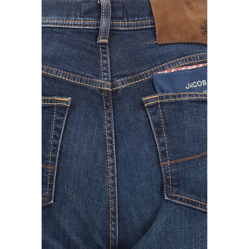 Jacob Cohen Blue Cotton Straight-Leg Jeans Jacob Cohen