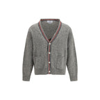 Thom Browne Gray Wool Oves Aries Cardigan Thom Browne