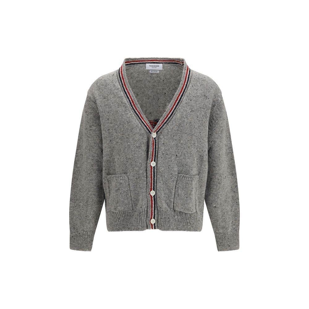 Thom Browne Gray Wool Oves Aries Cardigan Thom Browne