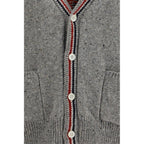 Thom Browne Gray Wool Oves Aries Cardigan Thom Browne