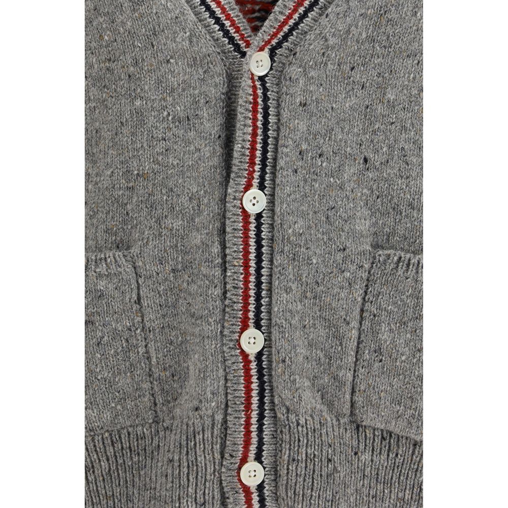 Thom Browne Gray Wool Oves Aries Cardigan Thom Browne