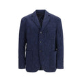 Etro Blue Wool Oves Aries Jacket Etro