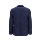 Etro Blue Wool Oves Aries Jacket Etro
