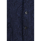 Etro Blue Wool Oves Aries Jacket Etro