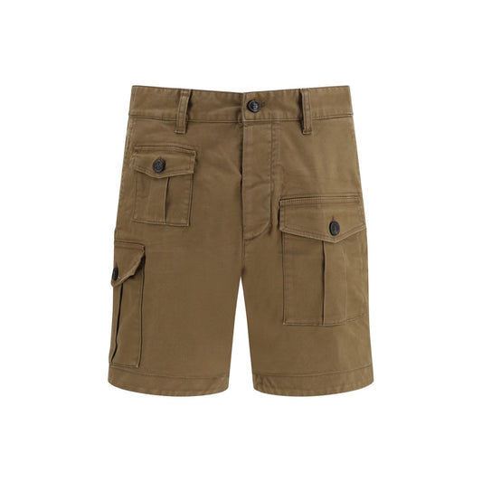 Dsquared² Brown Cotton Bermuda Shorts Dsquared²