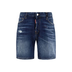 Dsquared² Blue Cotton Bermuda Shorts