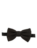 Brown silk men's bow tie by Dolce & Gabbana, adjustable papillon style with a classic, elegant design.