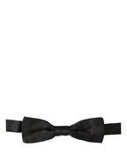 Dolce & Gabbana Men Black 100% Silk Adjustable Neck Papillon Bow Tie
