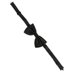 Dolce & Gabbana Men Black Silk Brocade Adjustable Neck Papillon Bow Tie