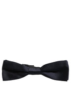 Dolce & Gabbana Men Black 100% Silk Adjustable Neck Papillon Bow Tie