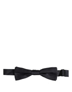 Dolce & Gabbana Men Black 100% Silk Adjustable Neck Papillon Bow Tie