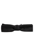 Dolce & Gabbana Men Black 100% SIlk Adjustable Neck Papillon Bow Tie