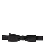 Dolce & Gabbana Men Black 100% SIlk Adjustable Neck Papillon Bow Tie