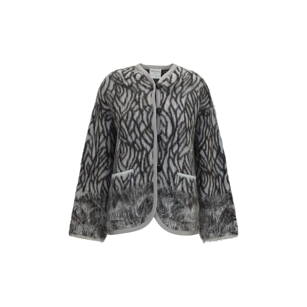 Forte_Forte Gray Alpaca Vicugna Pacos Cardigan Forte_Forte